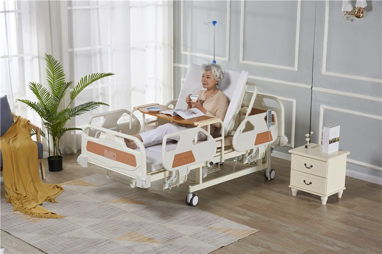 Back Lifting Leg Lifting Roatating Manual Electric Home Care Bed for The Elderly Use